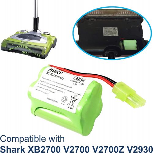  [아마존베스트]HQRP Battery compatible with Shark XB2700 V2700 V2700Z V2930 Floor and Carpet Sweeper Euro-Pro XB27OO V27OO V293O