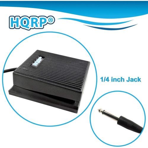  [아마존베스트]HQRP Foot Switch works with Alesis SR-16 SR-18 Roland CR-1000 Drum Machine DP-2 Damper Sustain Pedal