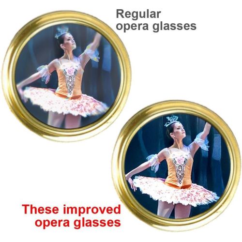 [아마존베스트]HQRP 3 x 25 Opera Glasses Binocular w/Crystal Clear Optic (CCO) Platinum Pearl with Silver Necklace Chain