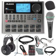 Photo Savings Alesis SR18 18 Bit Portable Drum Machine with Effects and Accessory Bundle wCables + Fibertique Cloth + Mic Windscreen