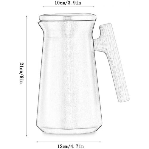  HQSB Isolierkanne, 1L, Edelstahl，100% Dicht，Heiss Und Kalt Dual Gebrauch， Kaffeekanne Thermoskanne (Farbe : Weiss)