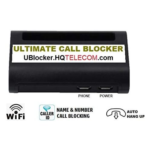  HQTelecom ULTIMATE CALL BLOCKER WIFI - Block Virtually ALL Unsolicited Calls (Robocalls, Scams, Non-profit, Unwanted) without having to TOUCH A BUTTON! New Cloud-Based, WIFI Technology. Made
