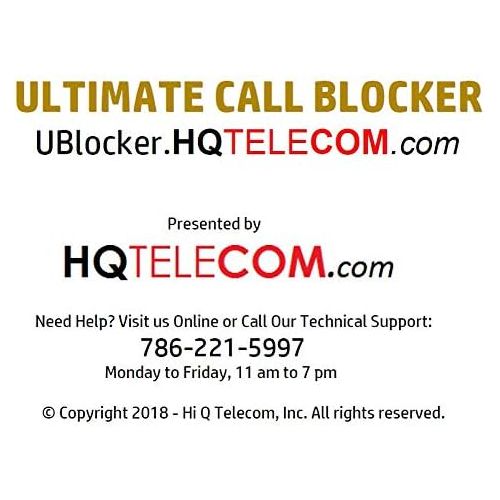  HQTelecom ULTIMATE CALL BLOCKER WIFI - Block Virtually ALL Unsolicited Calls (Robocalls, Scams, Non-profit, Unwanted) without having to TOUCH A BUTTON! New Cloud-Based, WIFI Technology. Made