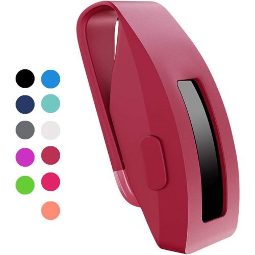  [아마존베스트]HQzon Compatible Clip Replacement for Fitbit Inspire & Fitbit Inspire HR Fitness Tracker, Made of Soft Comfortable Silicone（Clip-Red）