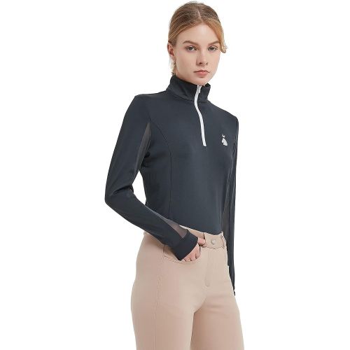  HR Farm Womens Ice Feel Quick Dry Performance Rider Longsleeve Shirt