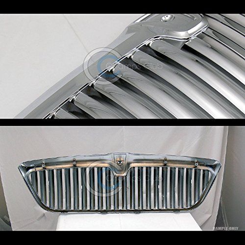  HS Power Chrome Vertical Front Hood Bumper Grill Grille Cover ABS 98-02 Lincoln Navigator