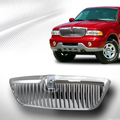  HS Power Chrome Vertical Front Hood Bumper Grill Grille Cover ABS 98-02 Lincoln Navigator