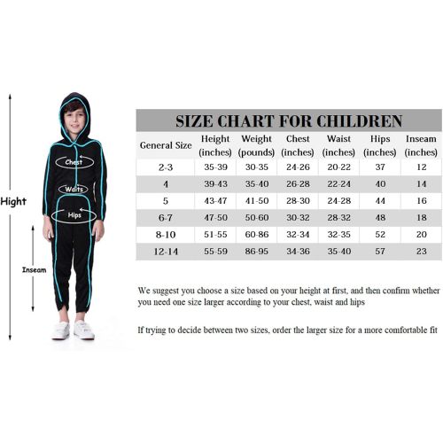  할로윈 용품HSCTEK Light up Child Stick Figure Costume, RGB Color Changing Light with Remote Controller