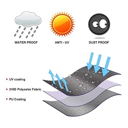  PandaHug Hangesessel Schutzhuelle Schwebesessel Oxford Wasserdicht Wetterfest Terrasse Schaukelstuhl Abdeckung mit Kordelzug Schwarz, 190 x 115 cm