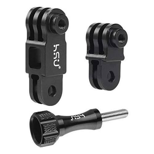  HSU Aluminum Alloy Metal Adjust Arm Straight Joints Mount, Same Direction Straight Joints Mount for Go Pro Hero 9/8/7/(2018)/6/5 Black,Session 5/4,Hero 3+,DJI Osmo Action Action Ca