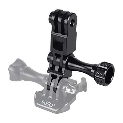  HSU Aluminum Alloy Metal Adjust Arm Straight Joints Mount, Same Direction Straight Joints Mount for Go Pro Hero 9/8/7/(2018)/6/5 Black,Session 5/4,Hero 3+,DJI Osmo Action Action Ca