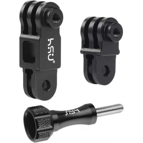  HSU Aluminum Alloy Metal Adjust Arm Straight Joints Mount, Same Direction Straight Joints Mount for Go Pro Hero 9/8/7/(2018)/6/5 Black,Session 5/4,Hero 3+,DJI Osmo Action Action Ca