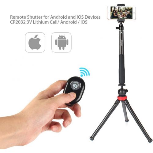  HSU Bluetooth Selfie Stick, Waterproof Hand Grip with Wireless Remote and Tripod Stand for GoPro Hero 10/9/8/7/6/5/4, Selfie Stick for iPhone X/iPhone 7/8/7 Plus/8 Plus and Other A