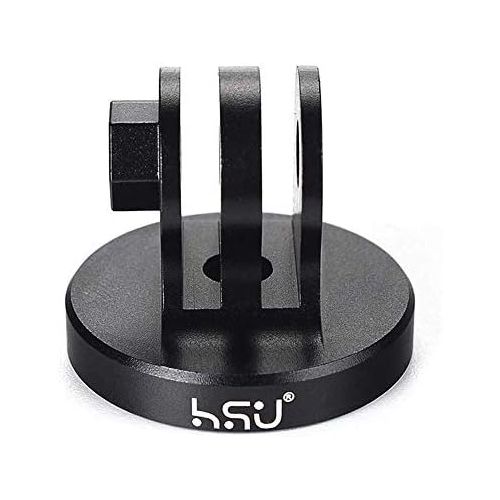  HSU Aluminum Alloy Metal GoPro Tripod/Monopod Mount with Aluminum Thumbscrew for GoPro Hero 10, 9, 8, 7, 6, 5, 4, 3+, 3, 2, 1 HD, AKASO Campark and Other Action Cameras (Black)