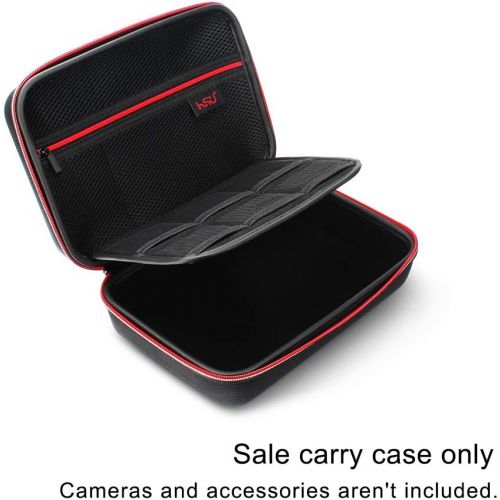  HSU Carrying Case Compatible with GoPro Hero 10/9/8/7/6/5/4/3+/3/DJI Osmo Action Camera, Osmo Pocket, Insta360 ONE X Camera and Accessories，DIY Protective Travel Case Storage Bag