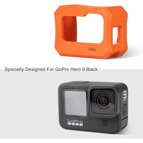  HSU Floaty Case for GoPro Hero 9 Black, Surf Mounts and Accessories for Snorkeling, Surfing, Wakeboarding