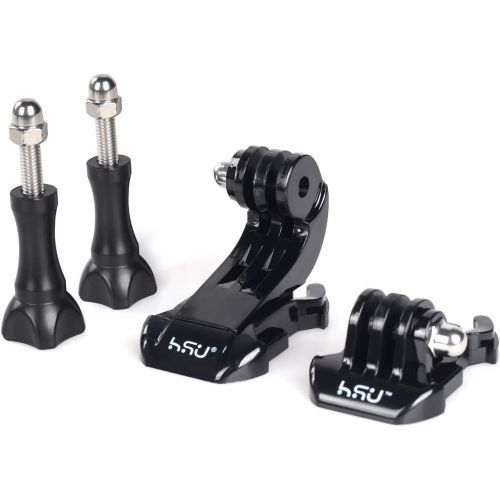  HSU Safety Adhesive Anchors Camera Tethers Set, Including Adhesive Mounts with 3M Sticky, Quick Release Buckle Mount, J-Hook Buckle Mount and Thumbscrews for All GoPro and Action C