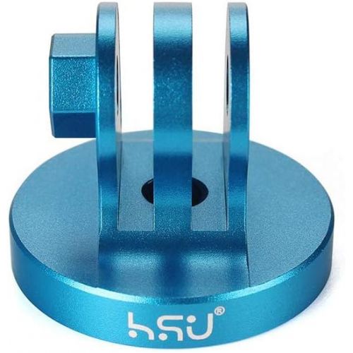  HSU Aluminum Alloy Metal GoPro Tripod/Monopod Mount with Aluminum Thumbscrew for GoPro Hero 10, 9, 8, 7, 6, 5, 4, 3+, 3, 2, 1 HD, AKASO Campark and Other Action Cameras (Blue)