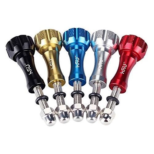  HSU Aluminum Thumbscrew Set + Wrench for Gopro Hero 10,9, (2018),Hero 8,7,6,5,4,3+,3,2,1, Gopro Session, AKASO Campark and Other Action Cameras (Blue)