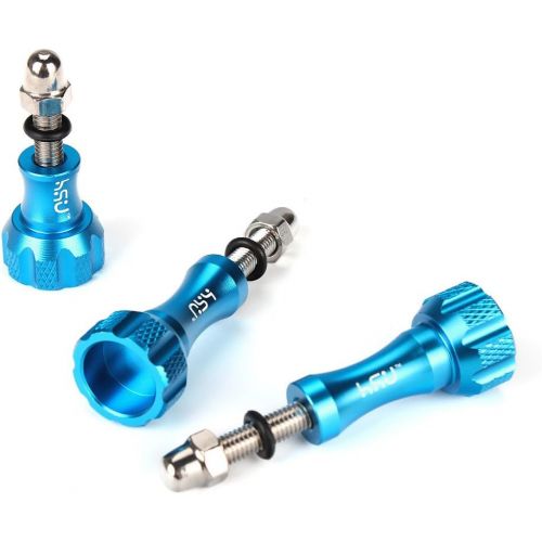  HSU Aluminum Thumbscrew Set + Wrench for Gopro Hero 10,9, (2018),Hero 8,7,6,5,4,3+,3,2,1, Gopro Session, AKASO Campark and Other Action Cameras (Blue)