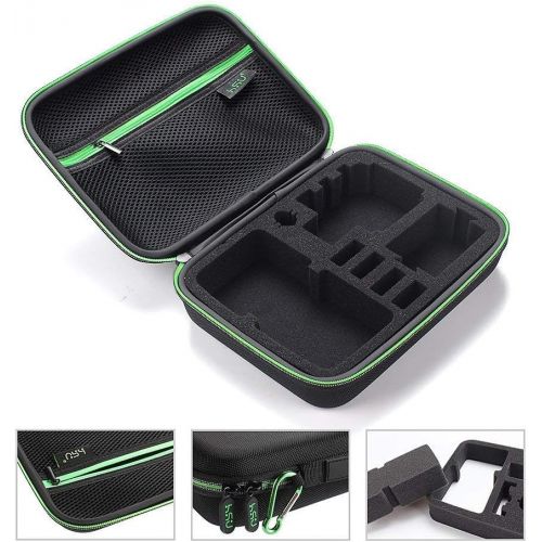  HSU Protective Carrying Case Compatible with Go Pro Hero 10, 9, 8, 7, 6, 5, 4, 3 and Accessories, Light and Medium Security Bag,Compact and Safe Action Camera Travel Storage