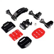 HSU Universal Rotary Extension Mount Set for GoPro Hero 10 9 8 7 6 5, Go pro Extension Arm with Quick Release Buckle Clip Basic Base Mount Adhesive Mount?and Thumb Screw