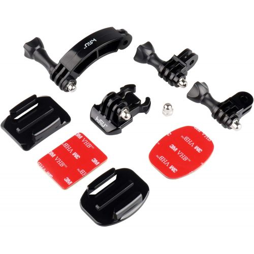  HSU Universal Rotary Extension Mount Set for GoPro Hero 10 9 8 7 6 5, Go pro Extension Arm with Quick Release Buckle Clip Basic Base Mount Adhesive Mount?and Thumb Screw