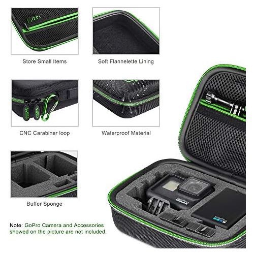  Carrying Case for GoPro Hero 10/9/8, Hero 7 Black,6,5, 4, Black, Silver, 3+, 3,Hero(2018) and Accessories,HSU Protective Security Bag, Storage Solution for Adventurers-Upgraded Int