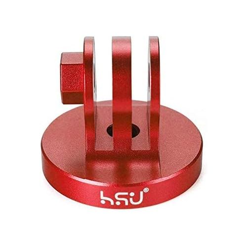  HSU Aluminum Alloy Metal GoPro Tripod/Monopod Mount with Aluminum Thumbscrew for GoPro Hero 10, 9, 8, 7, 6, 5, 4, 3+, 3, 2, 1 HD, AKASO Campark and Other Action Cameras (Red)