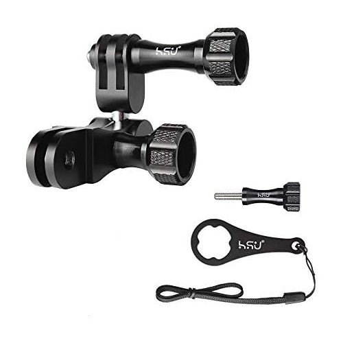  [아마존베스트]HSU Ball Joint Mount for Gopro Hero 9 8 7 6 5 4 3+ 3 2 Aluminum Alloy Swivel Arm Bracket with Wrench