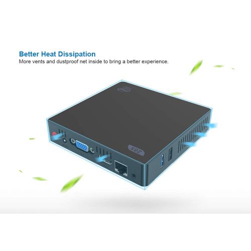  HSYPC Z85 Mini PC, Mini pc Windows 10, 2GB32GB Intel Atom x5-Z8350 (2M Cache, up to 1.92 GHz), HDMI and VGA Ports, Graphics 400, 4K1000M LAN2.4G+5.8G WiFiBT4.0, Support Windows 10,Fa