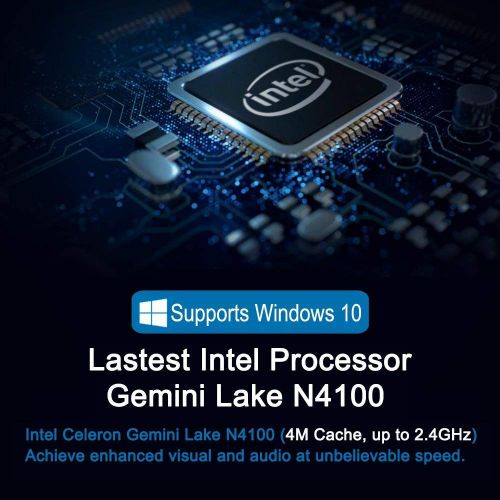  HSYPC ADLOKO GE41 Fanless Mini PC, Windows 10 64-Bit4GB RamIntel Pentium Gemini Lake (up to 2.4 GHz)Support SSD&HDDGigabit EthernetDual-Band Wi-FiUSB-C