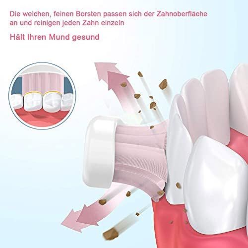  HSYTEK 8er Sensitive Ersatzbuersten Kompatibel mit Philips Sonicare HX6054/07, Eeiche Borsten und Kleine Buerstenkoepfe fuer Empfindliche Zahnfleisch, Rosa