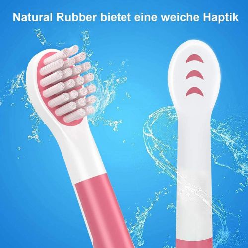  HSYTEK 8er Sensitive Ersatzbuersten Kompatibel mit Philips Sonicare HX6054/07, Eeiche Borsten und Kleine Buerstenkoepfe fuer Empfindliche Zahnfleisch, Rosa