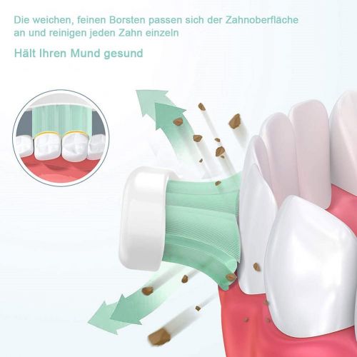  HSYTEK 8er Mini Aufsteckbuersten Kinder Kompatibel mit Philips Sonicare HX6034/33, Weiche und Kleine Buerstenkoepfe fuer Sensible Zahne, Tuerkis