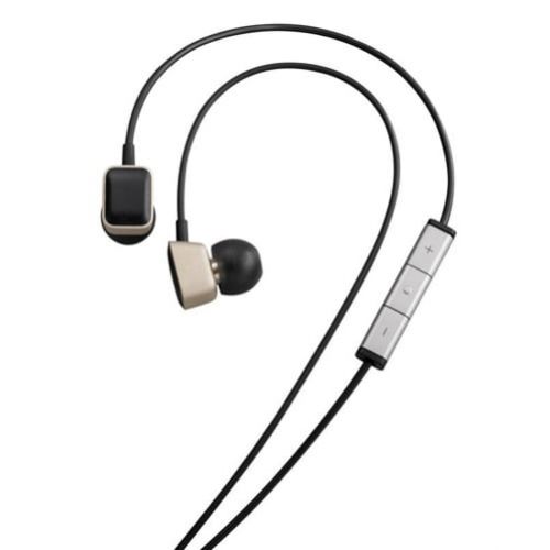 에이치티씨 HTC Harman Kardon AE-S High-Performance In-Ear Headphones Dual Earbuds Earphones Earpieces Stereo Wired [Gold Color] Y7A for iPad Mini 3 4, Pro 9.7, iPhone 5 5C 5S 6 Plus 6S Plus SE -