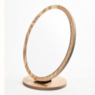 HTDZDX HD Makeup Mirror, Desktop Vanity Mirror Portable Mini Wooden Decorative Mirror 16 X 20cm Mirror