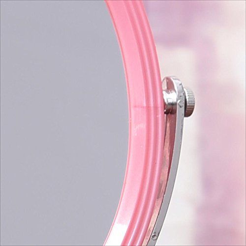  HTDZDX Make-up Mirror, Desktop Double-Sided Make-up Mirror, Portable Mirror (Color : Red)