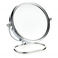 HTDZDX Metal Makeup Mirror,Desktop Double-Sided Vanity Mirror Princess Mirror,HD Beauty Magnifying Mirror 360 ° Rotating Mirror (Size : 8 inches)