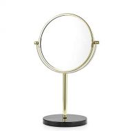 HTDZDX Metal Double-Sided Makeup Mirror, Desktop Marble, Simple Cosmetic Mirror, 19.51535cm