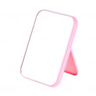 HTDZDX High Definition Rotatable Mirror, Cosmetic Mirror, Portable Desk Top, Princess Mirror, Simple Large Dressing Mirror (Color : Pink)