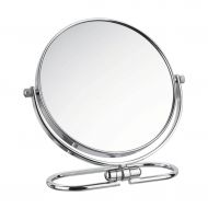 HTDZDX Cosmetic Mirror - Desktop Folding Double-Sided Makeup Mirror,360 Degree Rotate/ 3X Magnifying HD Vanity Mirror,for Cosmetic Skin Care Shaving (Size : 8 inches)