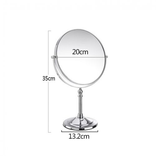  HTDZDX Dressing Table Makeup Mirror with 1x/3x, 8’’ 360° Swivel Magnifying Mirror, Bathroom Mirror with Crystal-Like Style (Color : Red Bronze)