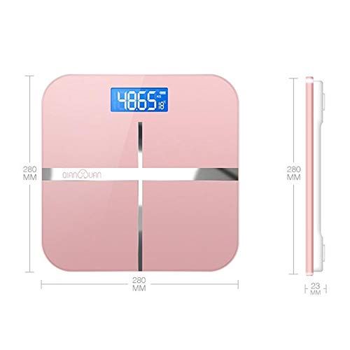  HTDZDX Electronic Scale Electronic Weight Scale Accurate Home Health Weighing Body Instrument Adult Weight Loss Scale Small Female Weighing Meter USB Charging (Color : Pink)