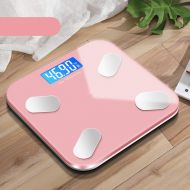 HTDZDX Electronic Scale Intelligent Body Fat Scale Electronic Scale Home Precision Men and Women Weight Scale Small Adult Body Weight Loss Weighing USB Charging (Color : Pink)