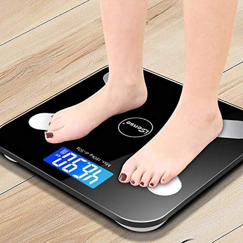  HTDZDX Electronic Scale Intelligent Body Fat Scale Electronic Scale Home Precision Men and Women Weight Scale Small Adult Body Weight Loss Weighing USB Charging (Color : Pink)