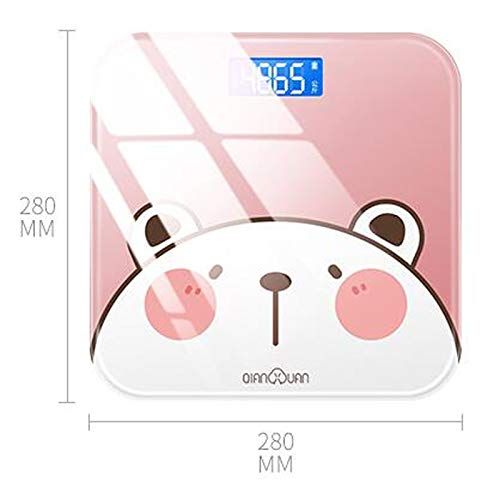  HTDZDX Electronic Scale Electronic Weight Scale Accurate Household Health Said Small Body Instrument Adult Weight Loss Body Fat Scale Compact Weighing Scale Female (Color : Pink)