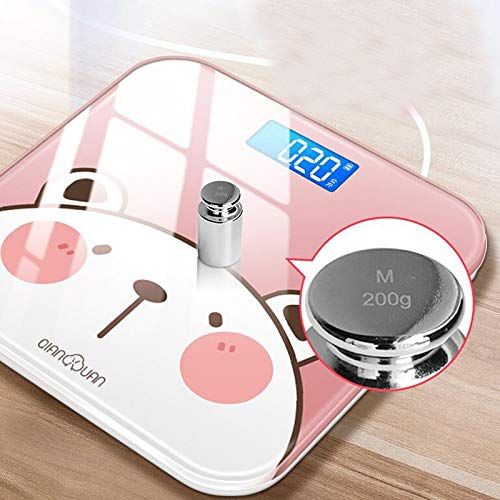  HTDZDX Electronic Scale Electronic Weight Scale Accurate Household Health Said Small Body Instrument Adult Weight Loss Body Fat Scale Compact Weighing Scale Female (Color : Pink)