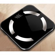 HTDZDX Electronic Scale Intelligent Body Fat Called Household Small Adult Precision Electronic Scales Cute Small Weight Scale USB Charging (Color : Black)