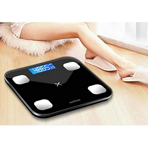  HTDZDX Electronic Scale Intelligent Body Fat Called Household Small Adult Precision Electronic Scales Cute Small Weight Scale (Color : White)